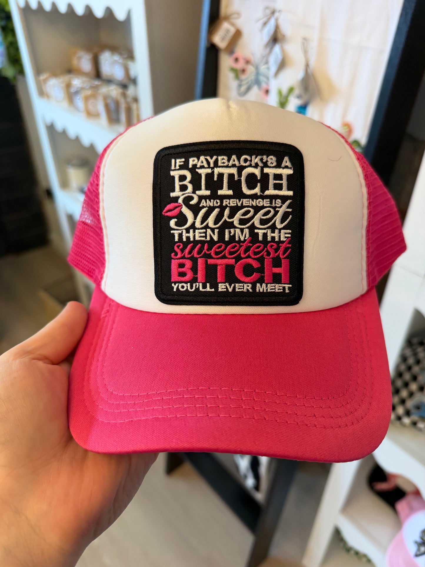 B Pink Hat