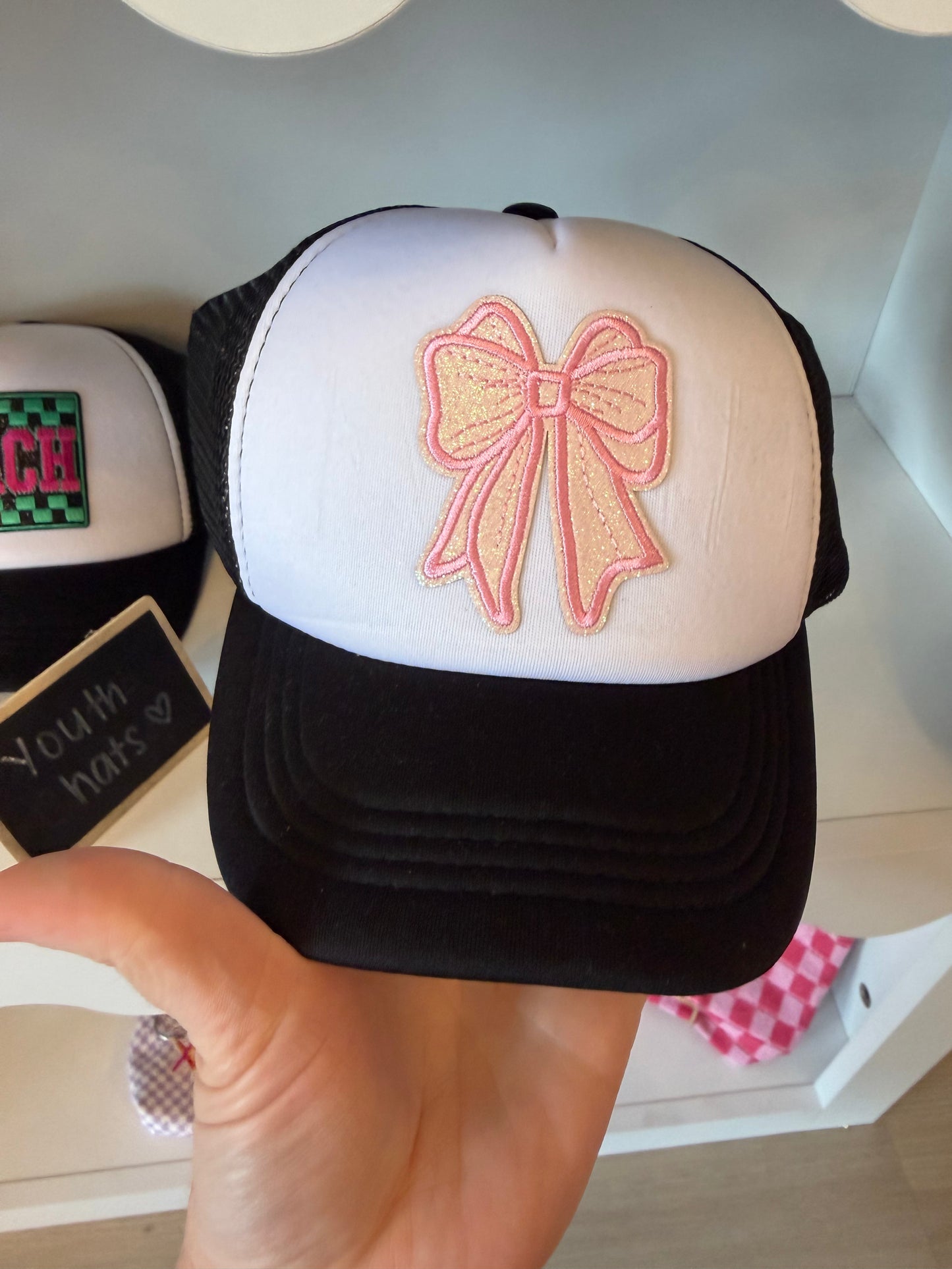 Pink Bow Youth Hat