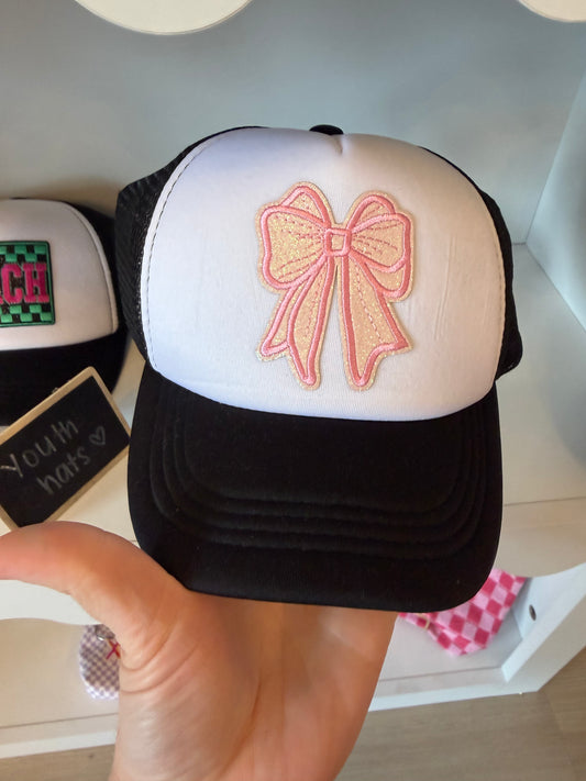 Pink Bow Youth Hat