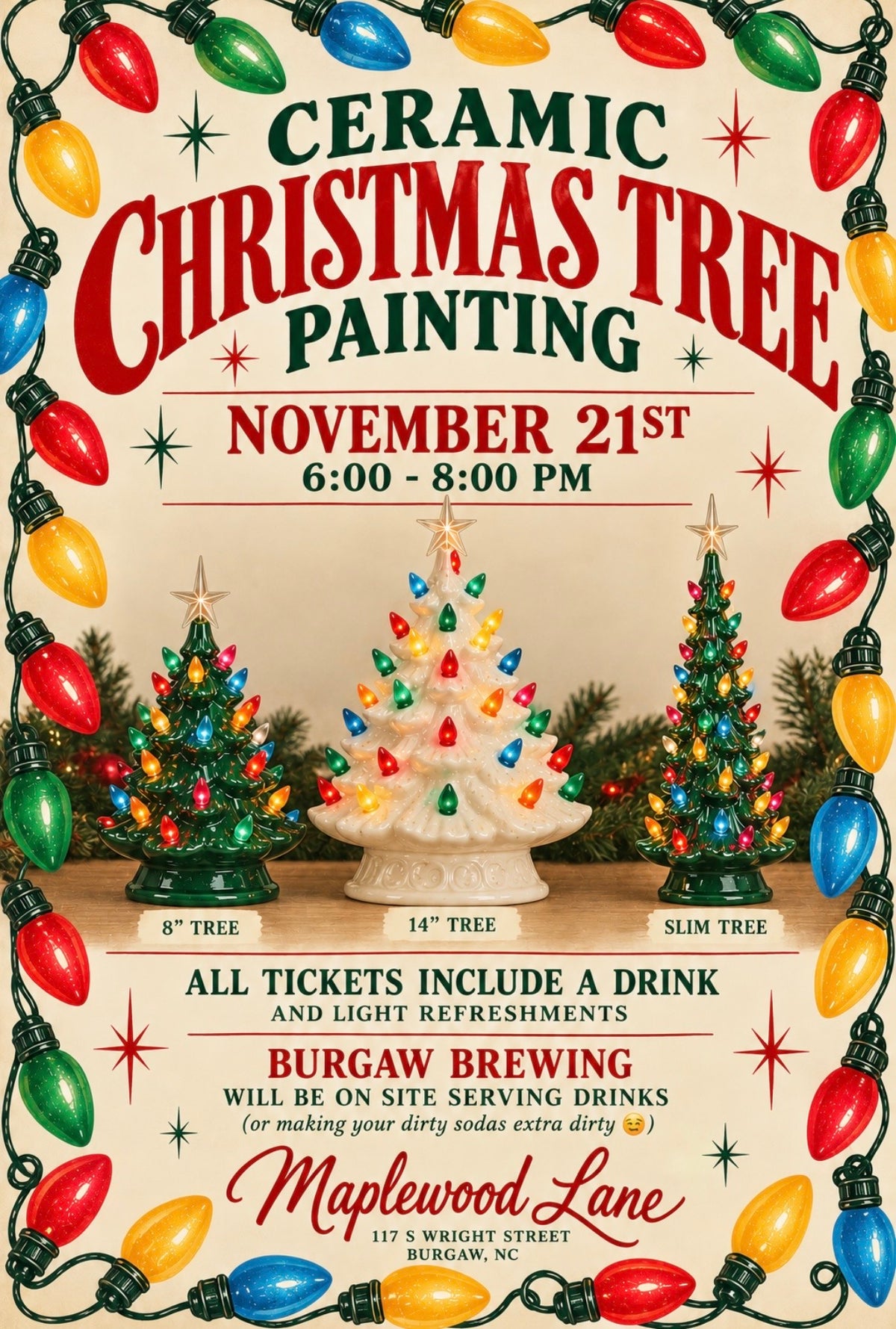 Ceramic Tree Painting Ticket