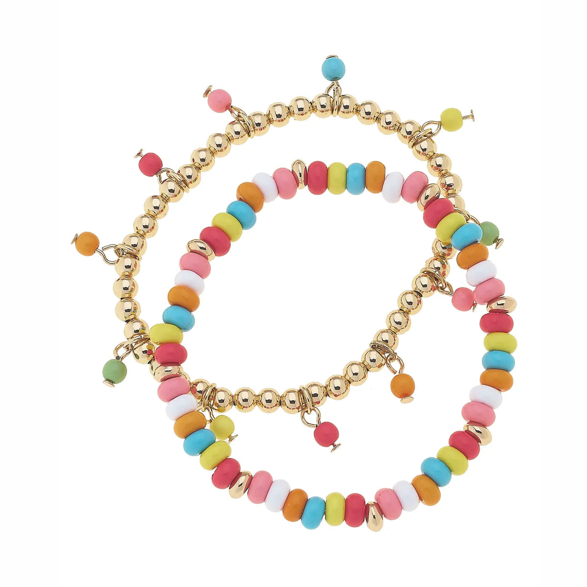 Lizzie Ball Bead Children's Stretch Bracelet Set of 2