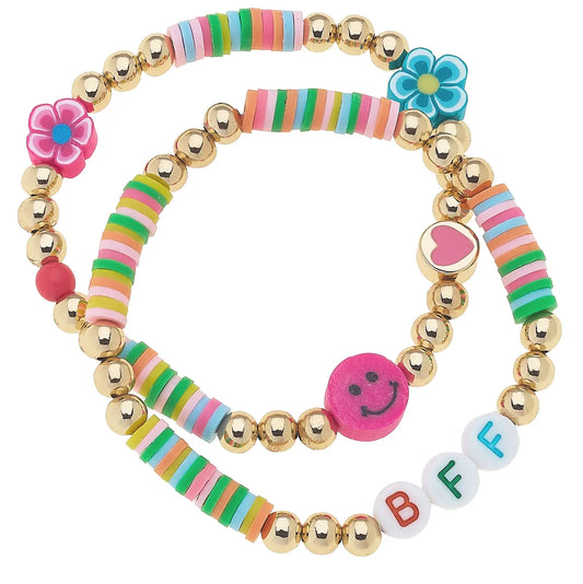 Mimi Bff Rainbow Children's Stretch Bracelet Set of 2