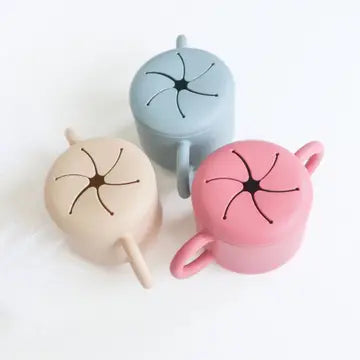 Silicone Snack Cup For Babies, Toddlers & Kids - Blue