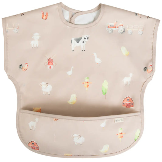 Smock Bib for Baby & Toddler Short Sleeve (Farm)