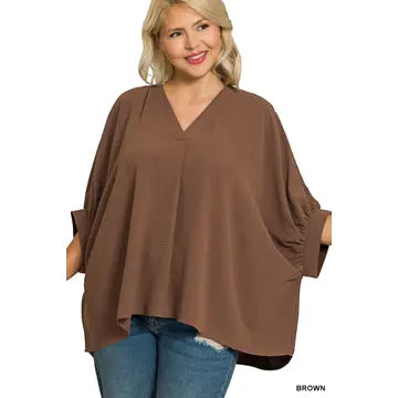 Brown v neck