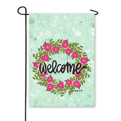 Pink Petal Welcome Garden Flag
