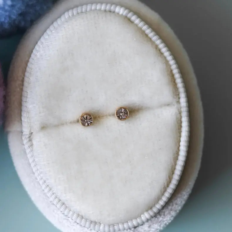Tiny Diamond Studs